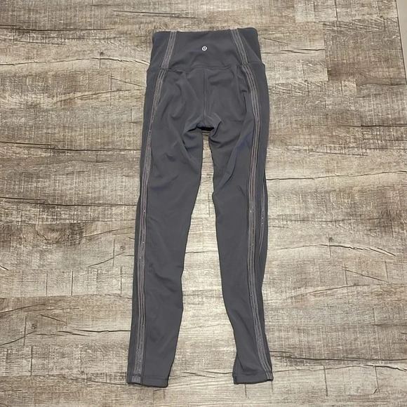 Lululemon Power Lines Pant *28" - Titanium / Dark Chrome - Size 4 - Picture 10 of 12